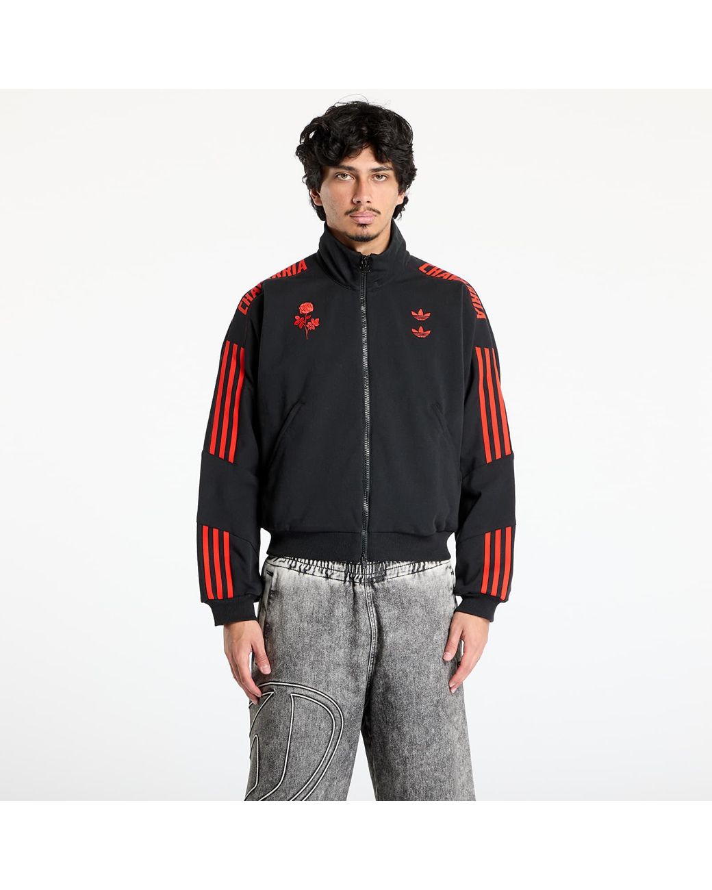 WILLY CHAVARRIA×ADIDAS ORI KNIT TRACKTOP Adidas x Willy Chavarria Knit Track Jacket Blue & Black