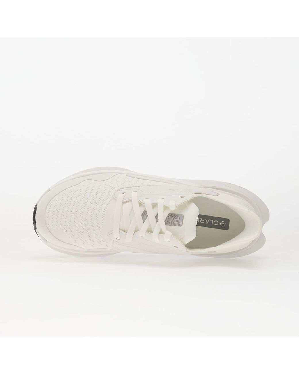 Clarks White Pace Panelled Sneakers