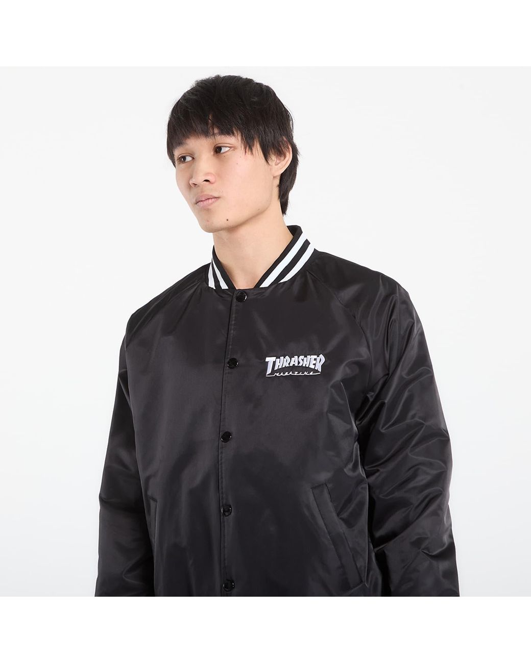 Thrasher Black Jacket Mag Logo Dugout Jacket for men