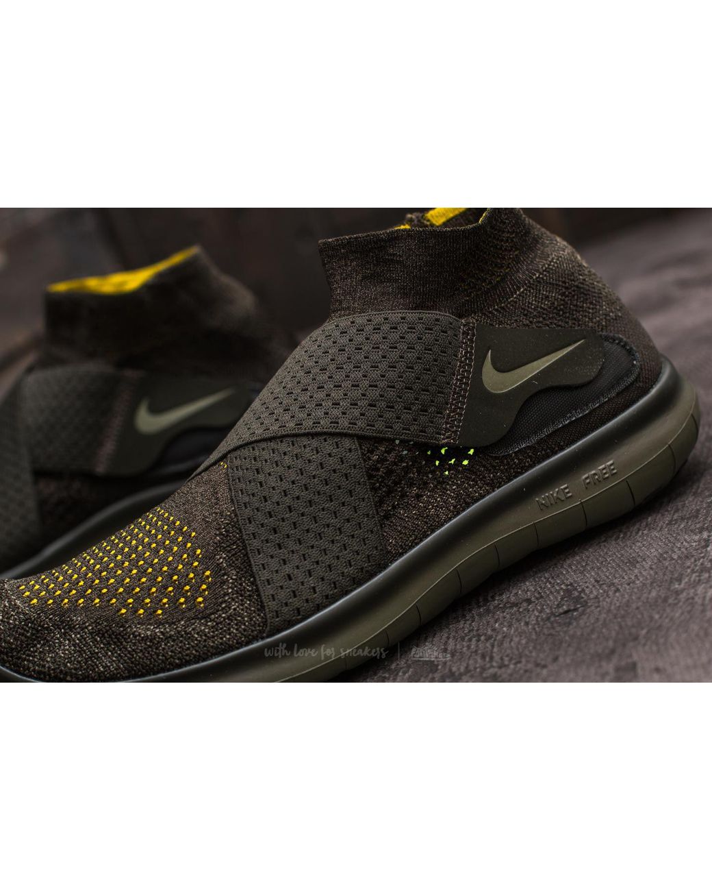 Nike Rubber Free Run Motion Flyknit 2017 Sequoia/ Medium Olive for Men |  Lyst