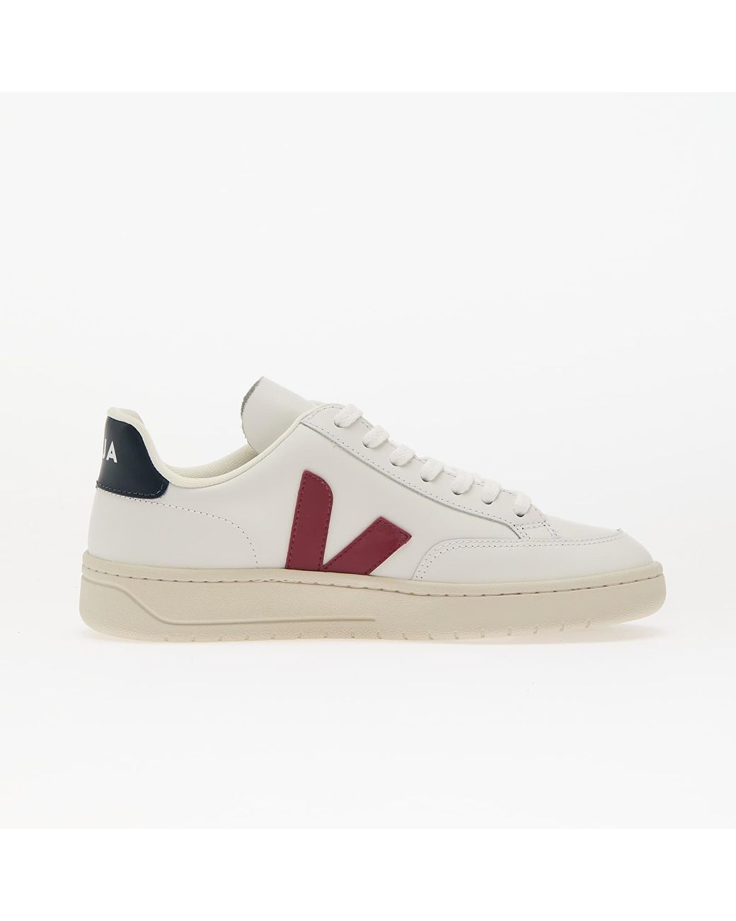 Veja Sneakers W V-12 Leather White_Marsala_Nautico Eur in het Pink