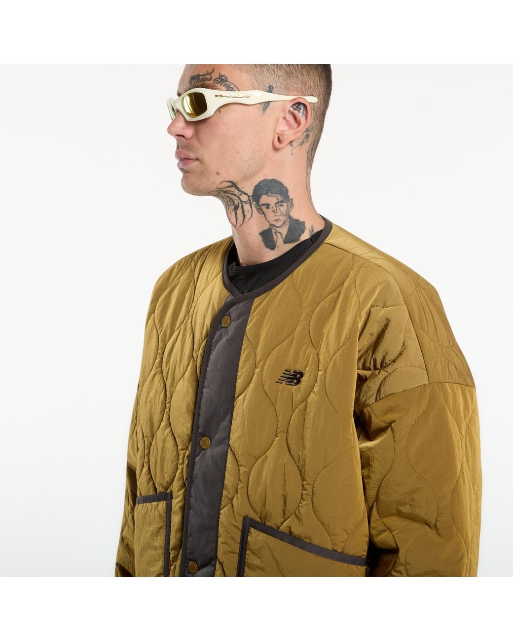 New Balance Bomber Quilted Bomber in het Brown voor heren