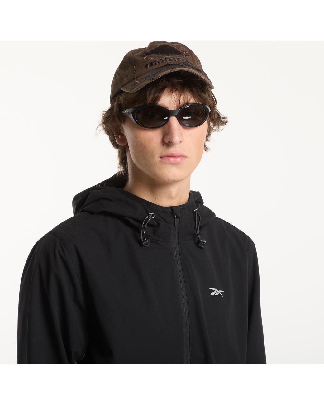 Reebok Black Jacket Id Lightweight Windbreaker/ 4 for men