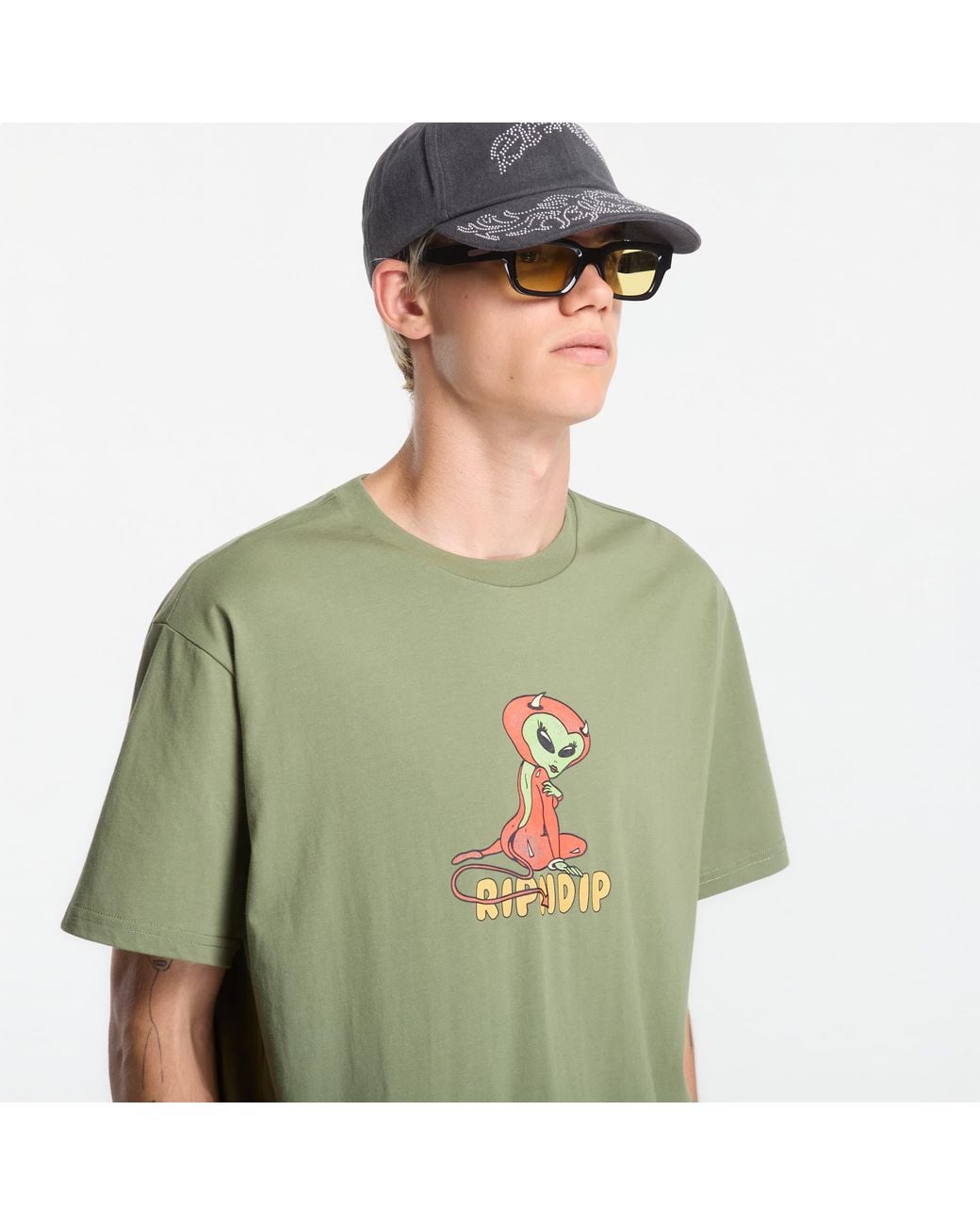 T-shirt devil alien tee xl RIPNDIP pour homme en coloris Green