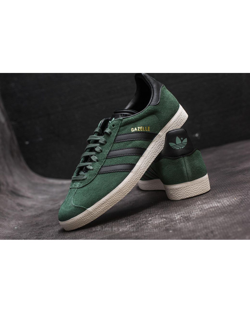 adidas Originals Adidas Gazelle Trace Green/ Core Black/ Gold Metalic for  Men | Lyst