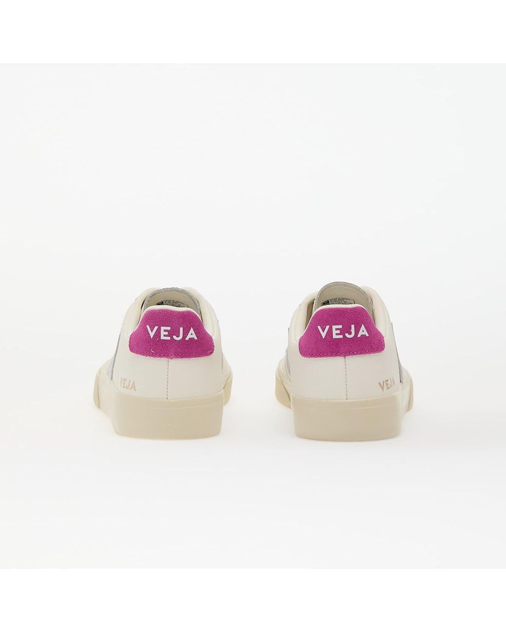 Veja Sneakers W Campo Leather Whi_Silver_Ultraviolet Eur in het White