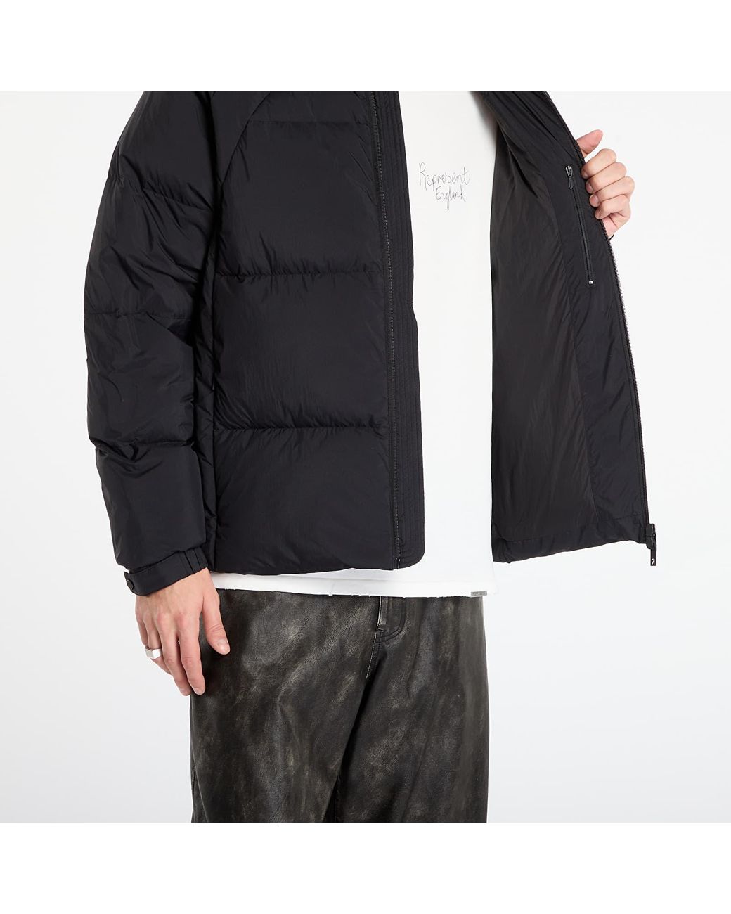 Represent Jas Funnel Neck Puffer in het Black voor heren