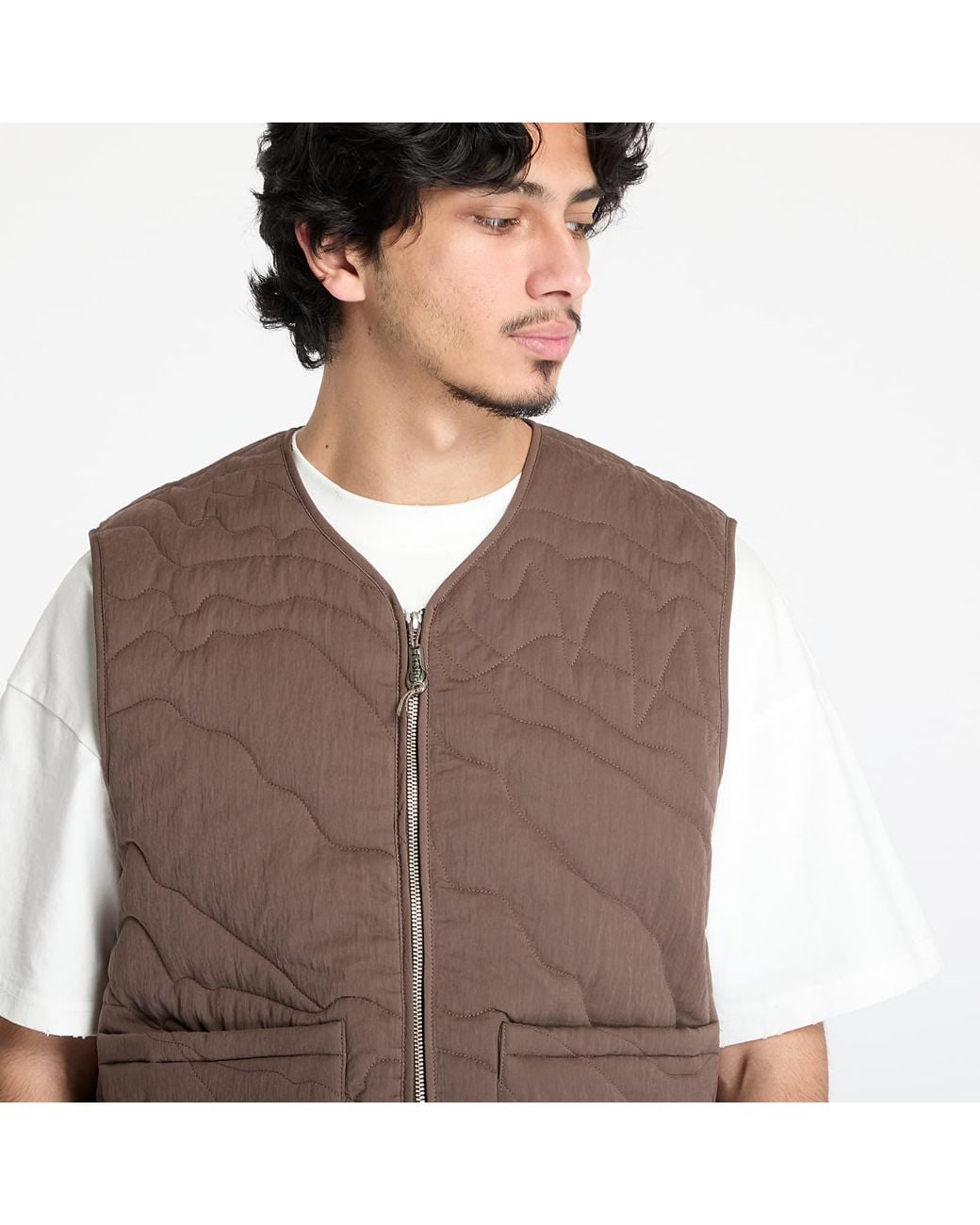 FTSHP Lining Quilted Vest in het Brown
