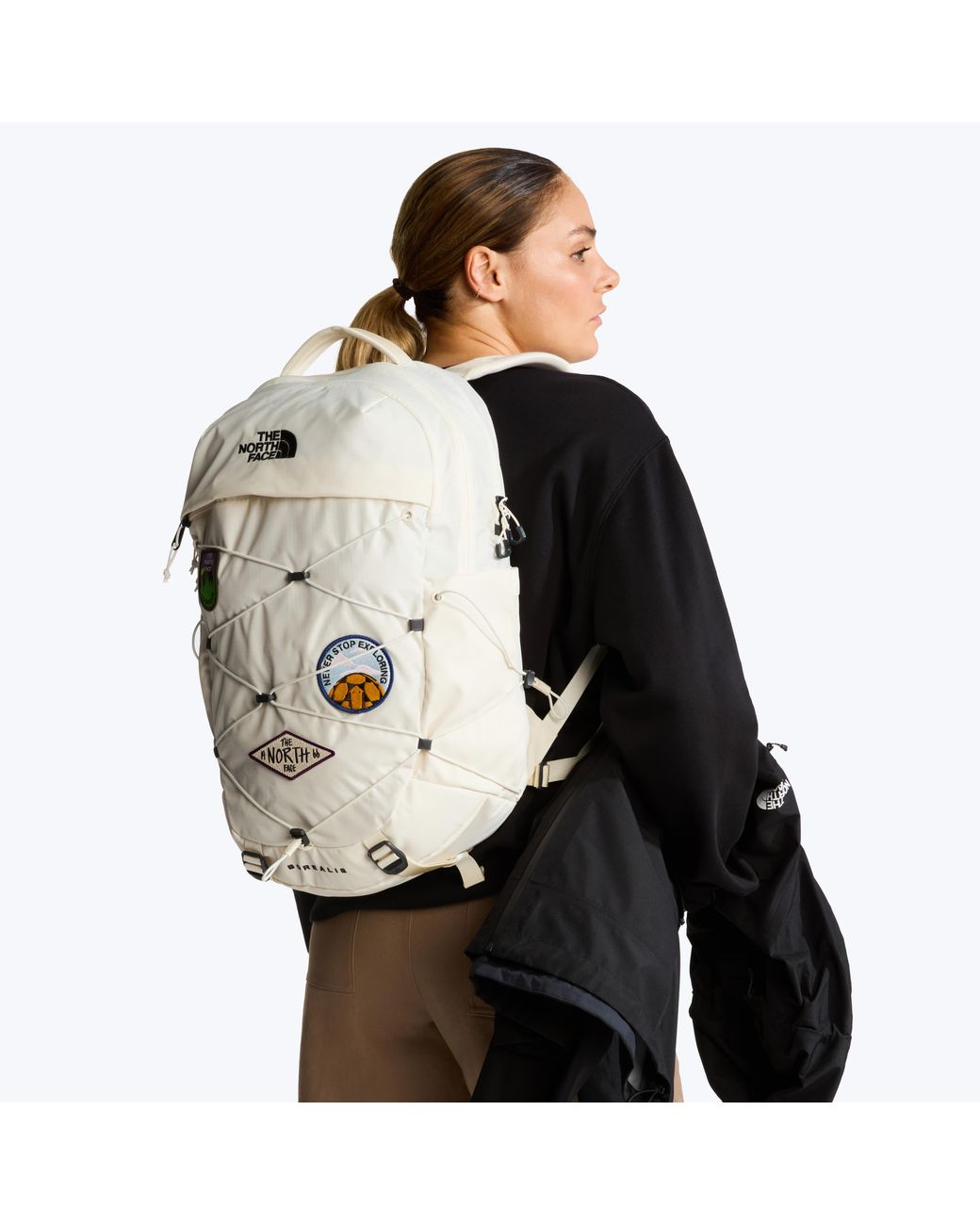 The North Face White Borealis Patch Backpack