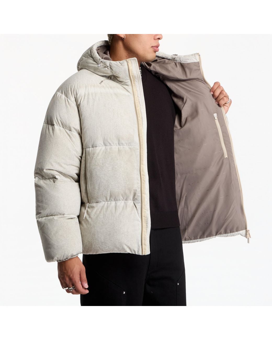 HELIOT EMIL Jas Lumen Down Puffer in het Natural