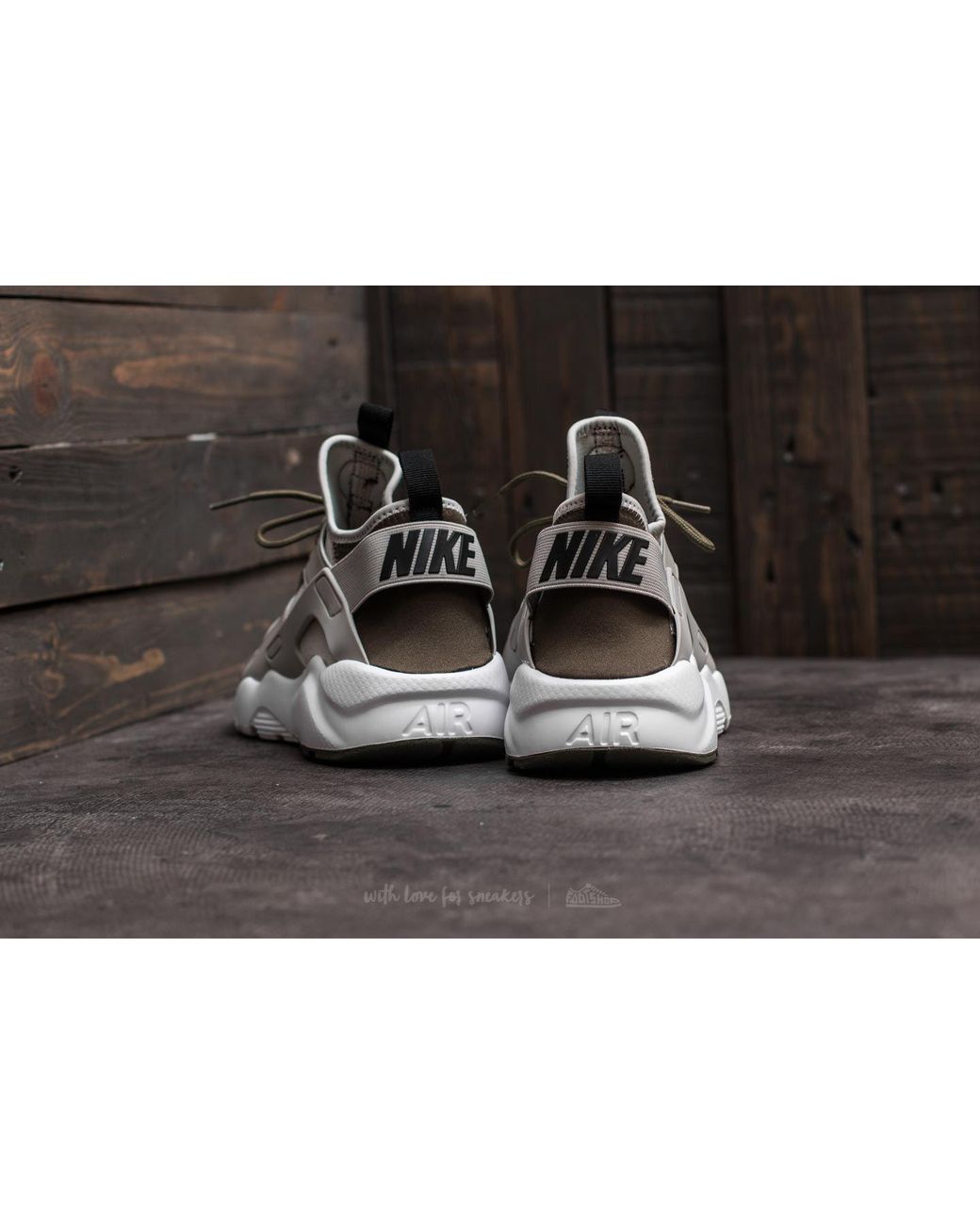 Nike Rubber Air Huarache Run Ultra Pale Grey/ Black-cargo Khaki for Men |  Lyst