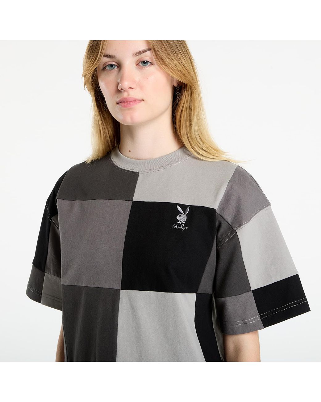 FTSHP Black T-Shirt Playboy X Patchwork Tee