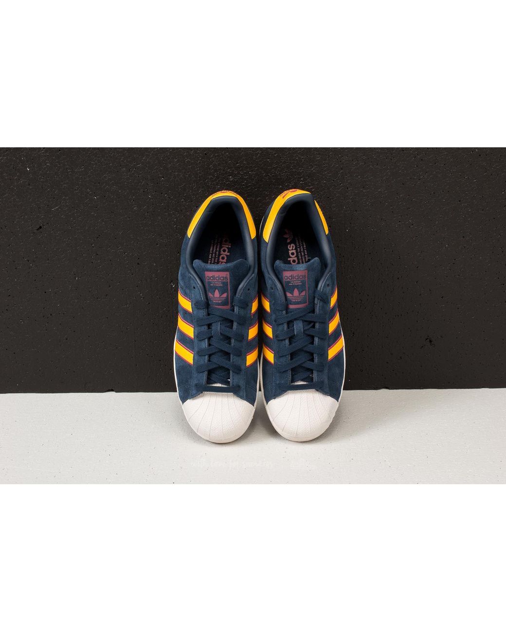 adidas Originals Adidas Superstar Collegiate Navy/ Yellow Adiprene/ Red in  Blue for Men | Lyst