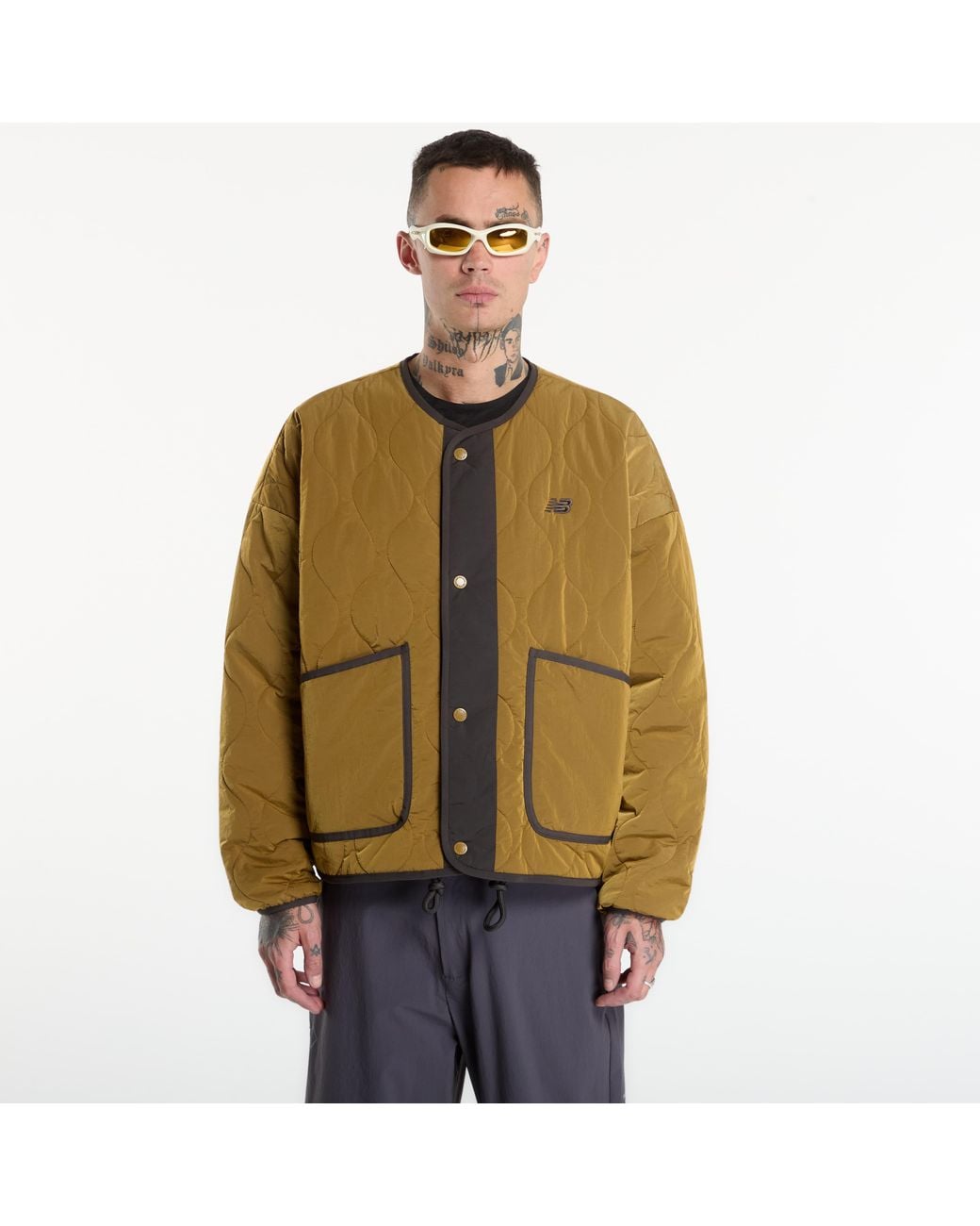 New Balance Bomber Quilted Bomber in het Brown voor heren