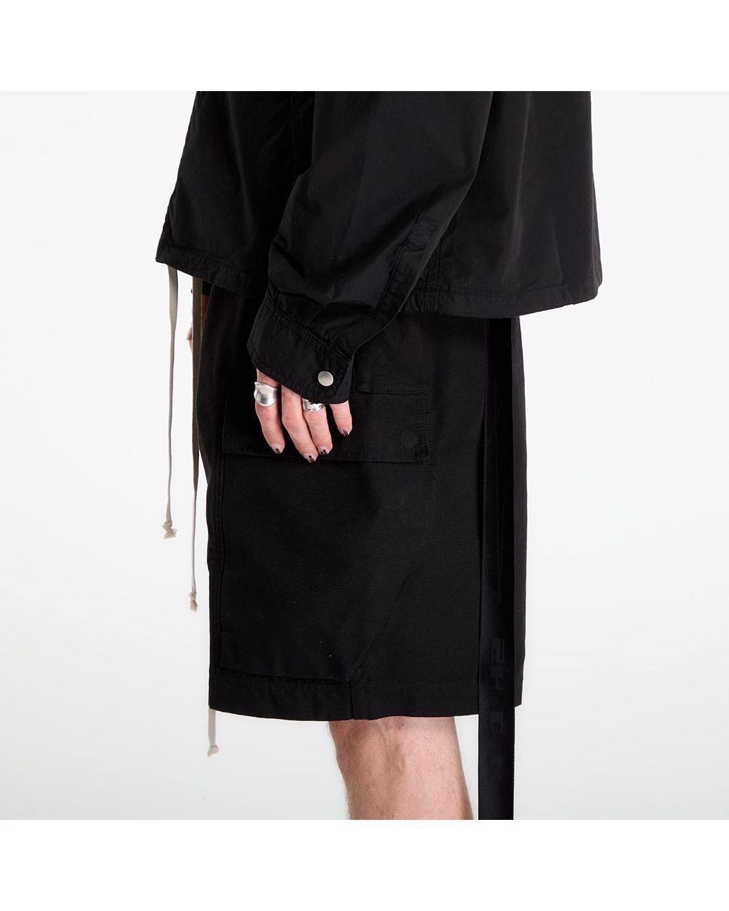 Rick Owens Jas Zipfront Jacket in het Black voor heren