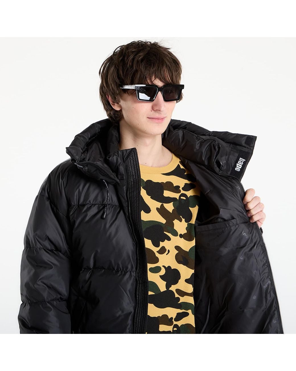 A Bathing Ape Black Jacket One Point Relaxed Fit Down Jacket M for men