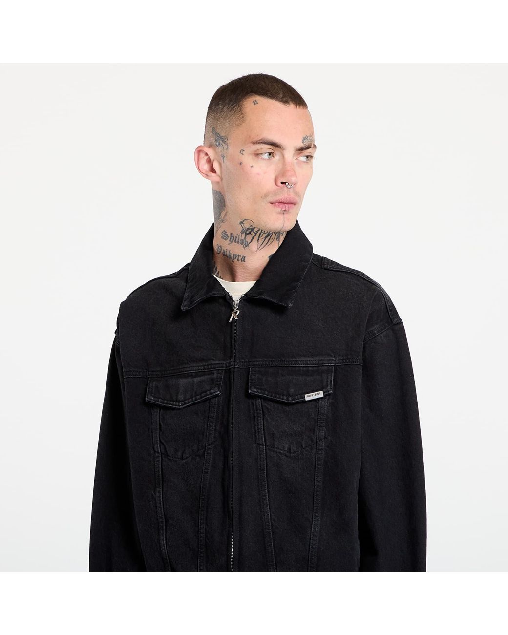 Represent Black Jacket R4 Denim Jacket for men