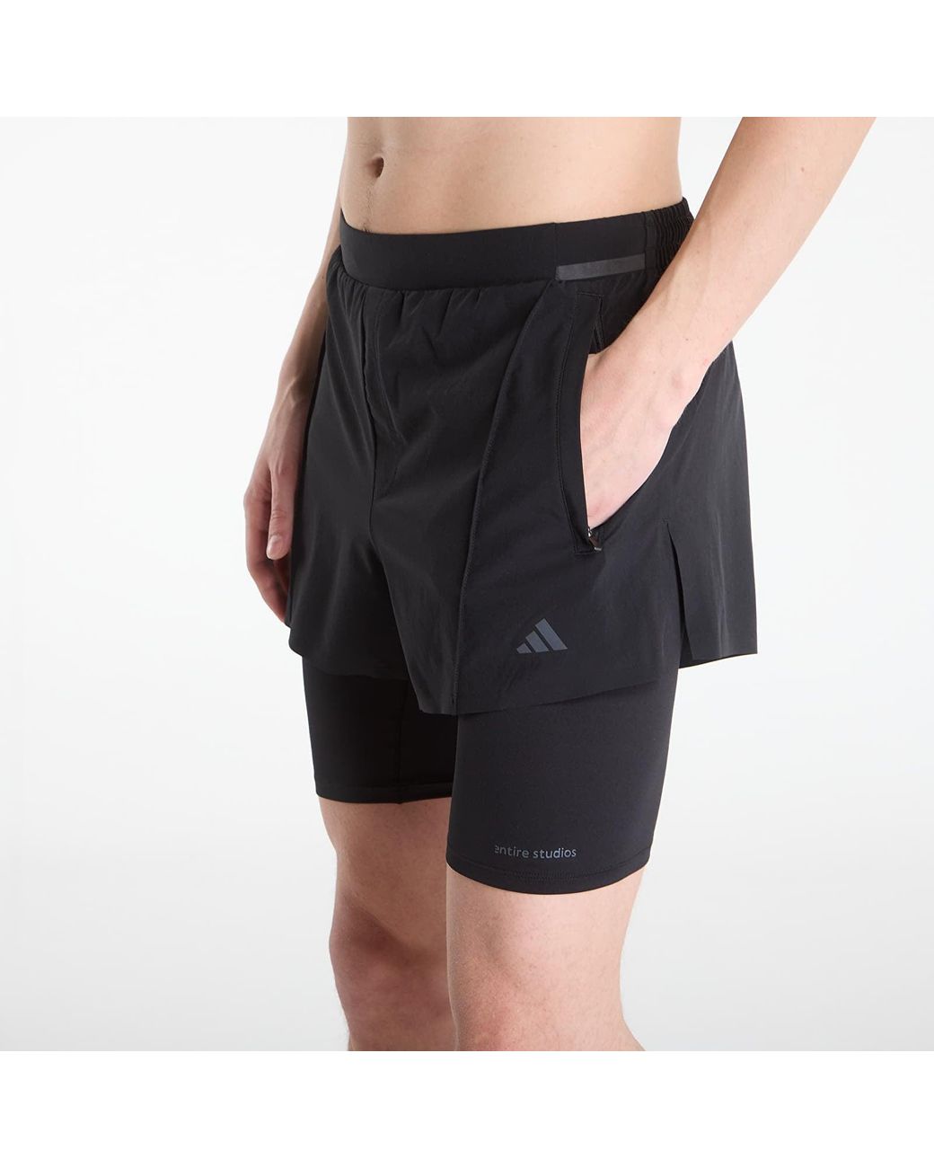 Adidas Originals Korte Broek Adidas X Entire Studios D4T Training 2In1 Shorts in het Blue voor heren