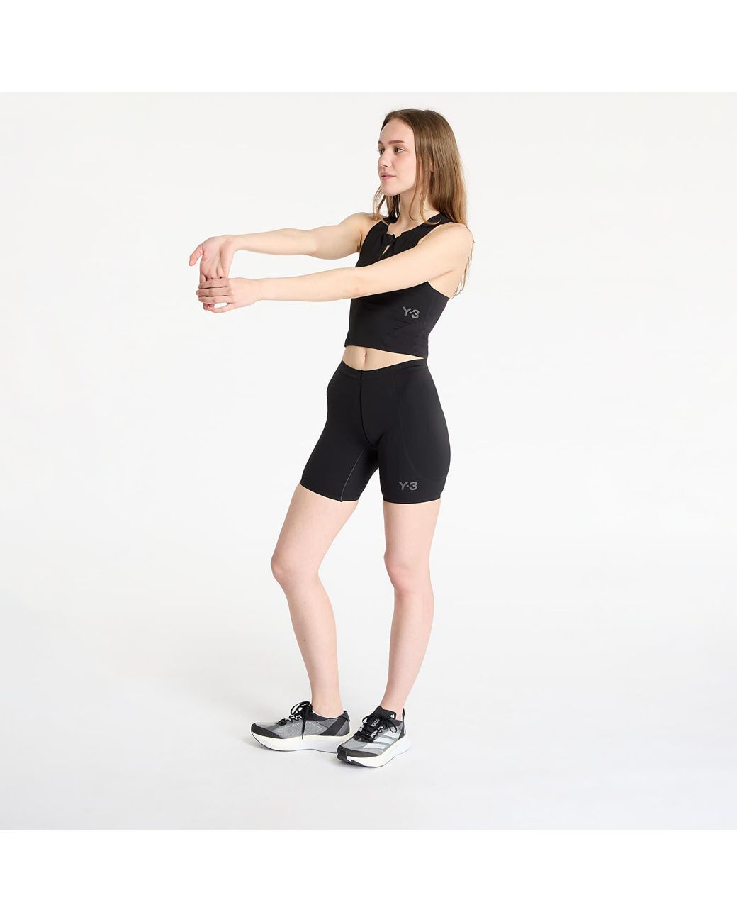 Y-3 Black T-Shirt Running Fitted Top