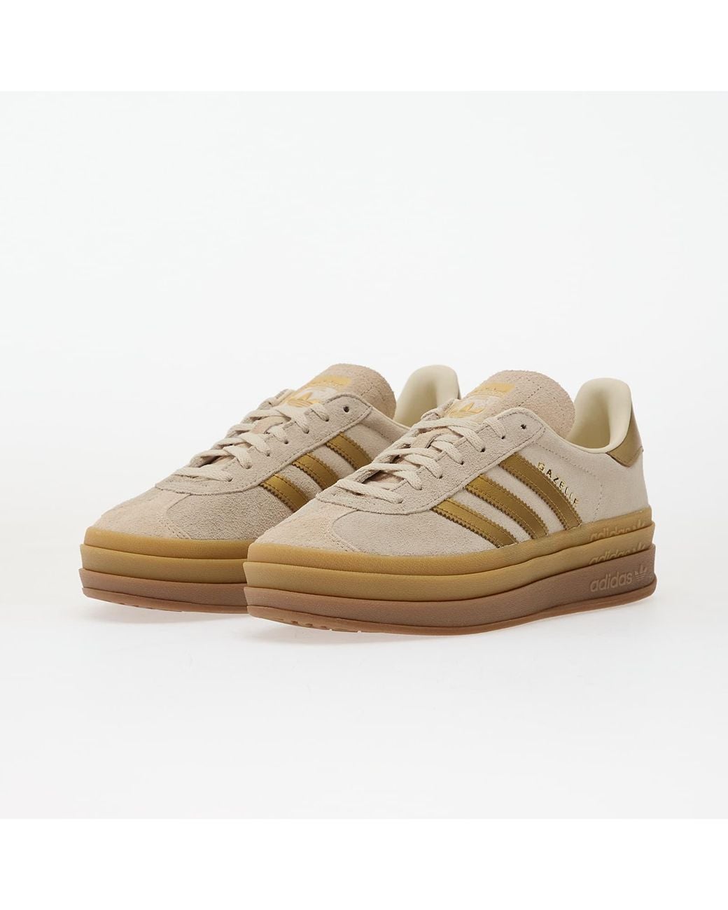 Adidas Originals Sneakers Adidas Gazelle Bold Cream/ Cream/ Desert Eur in het Natural