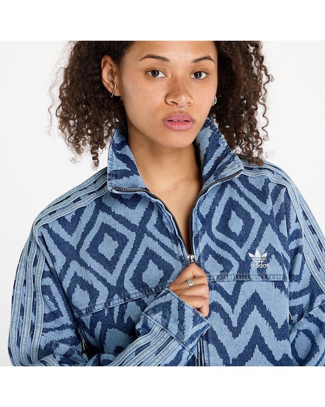 adidas Originals Jacket Adidas X Farm Rio Denim Jacket in Blue | Lyst