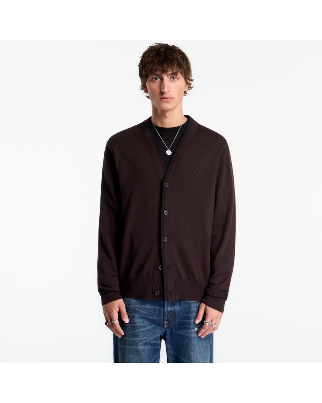 Pull classic cardigan l Fred Perry pour homme en coloris Black