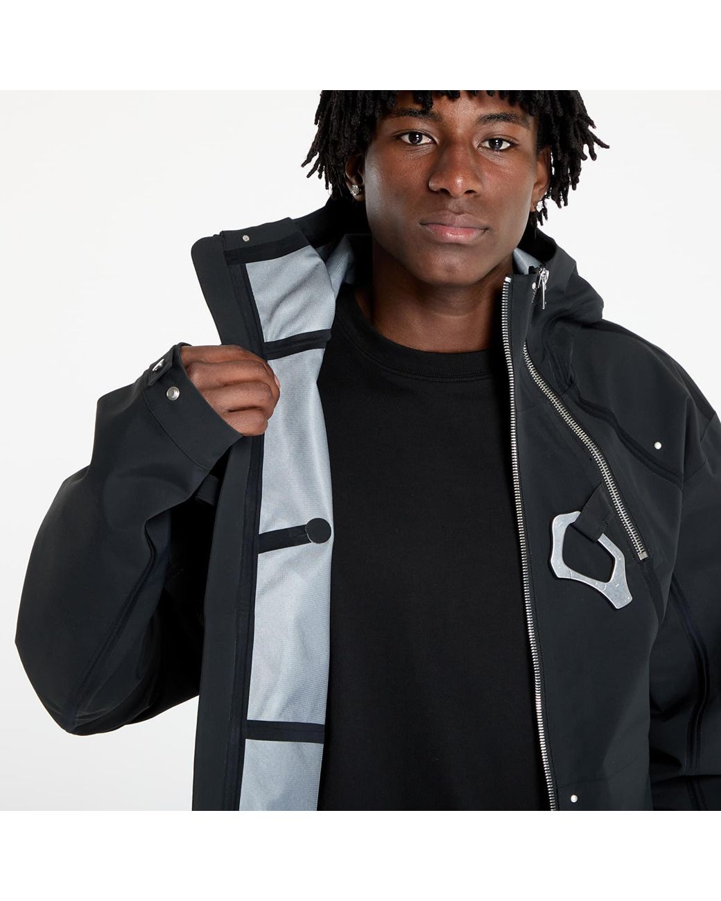 HELIOT EMIL Jacket Moire Technical Jacket in Black for Men | Lyst