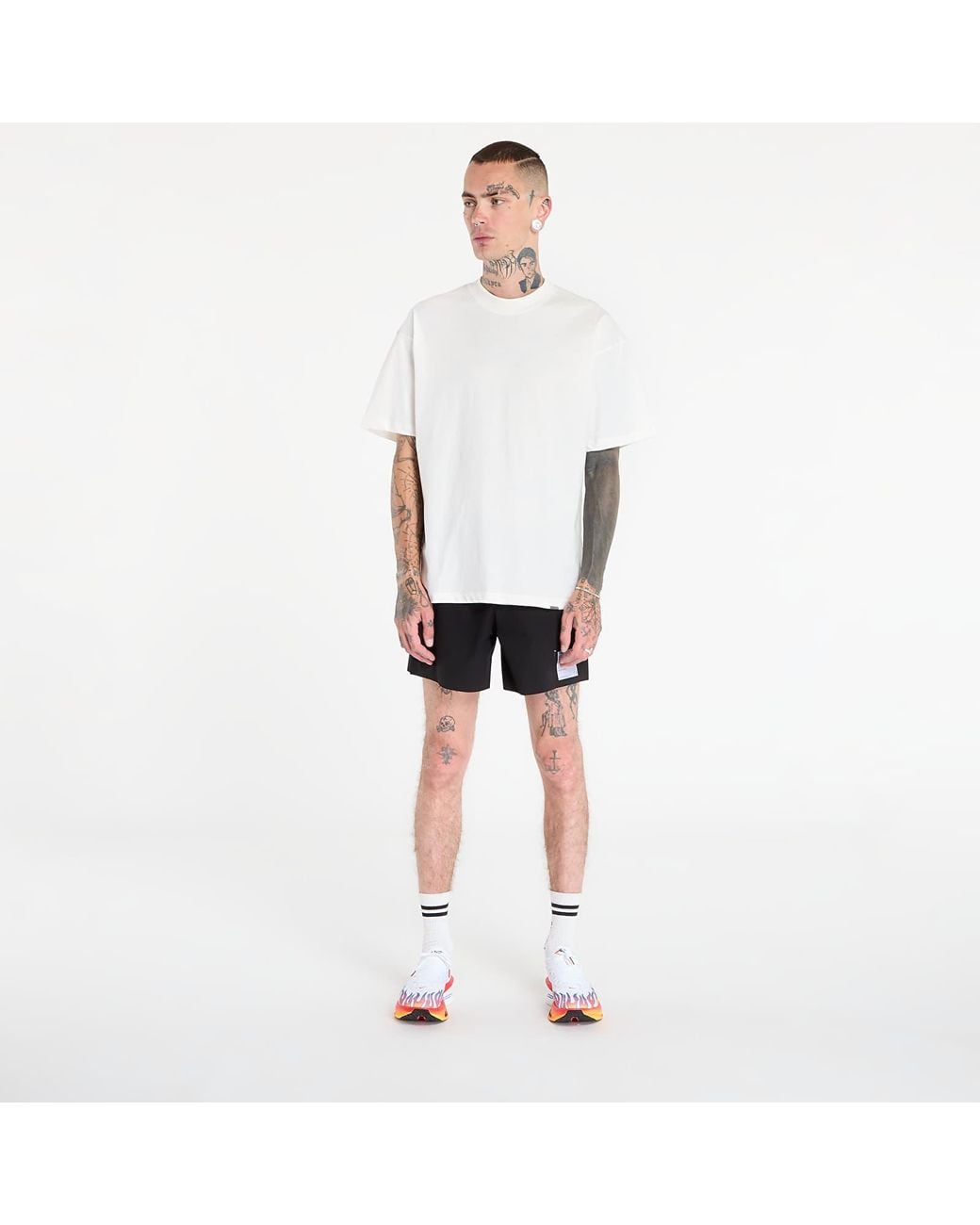 Represent White T-Shirt Initial Oversized T-Shirt for men