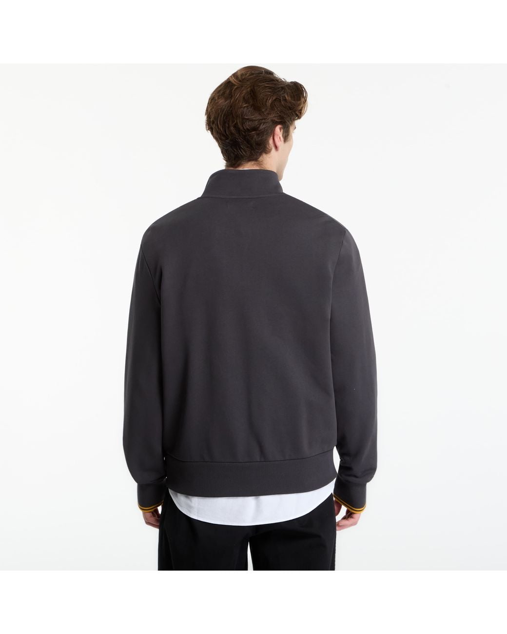 Fred Perry Black Sweatshirt Zip Through Sweatshirt for men