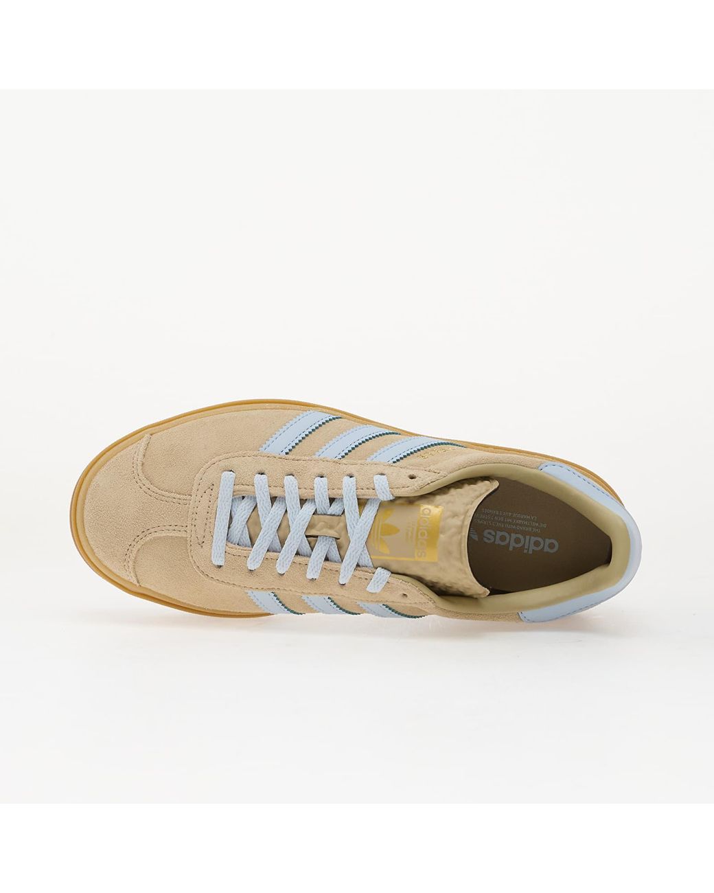 Adidas Originals Sneakers Adidas Gazelle Bold Stone Khaki/ Crystal Sky/ Met. Eur in het White