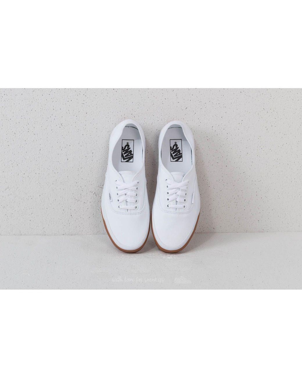 Vans Canvas Authentic (gum Bumper) True White/ Gum for Men | Lyst