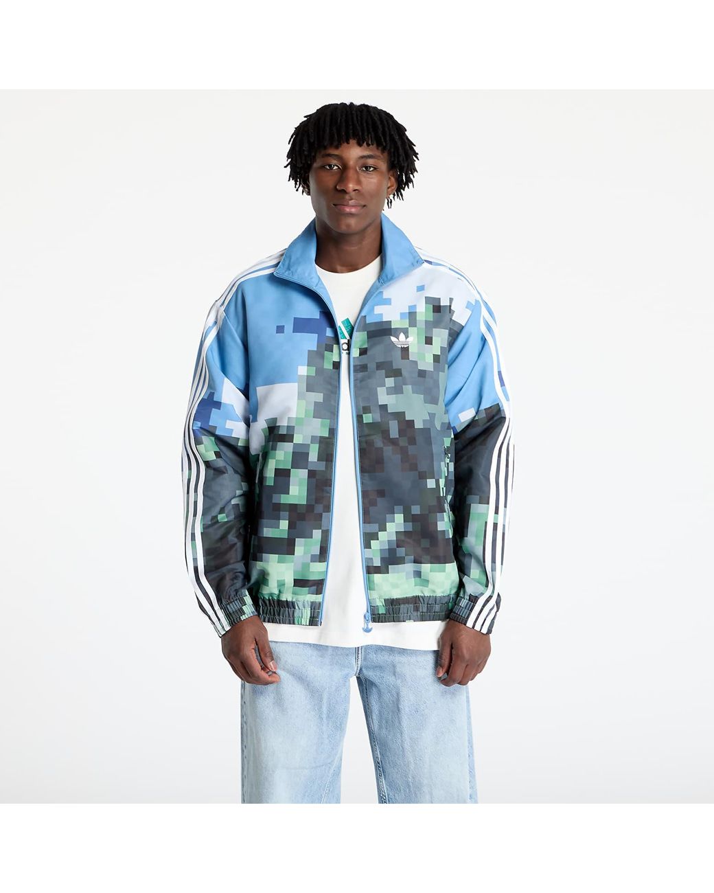 アディダスオリジナル☆adidas Originals x Minecraft Track Top adidas Originals x Minecraft Track Top in Blue All Sizes