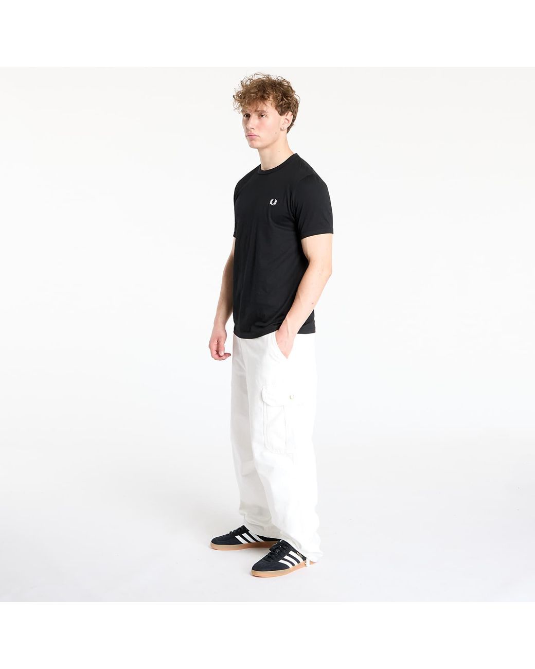 Aglietta Ringer Tee di Fred Perry in Black da Uomo