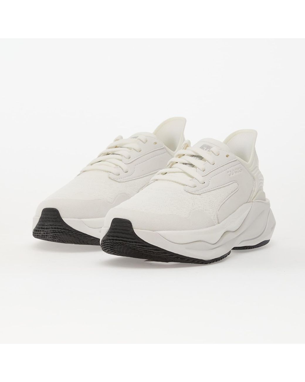 Clarks White Pace Panelled Sneakers