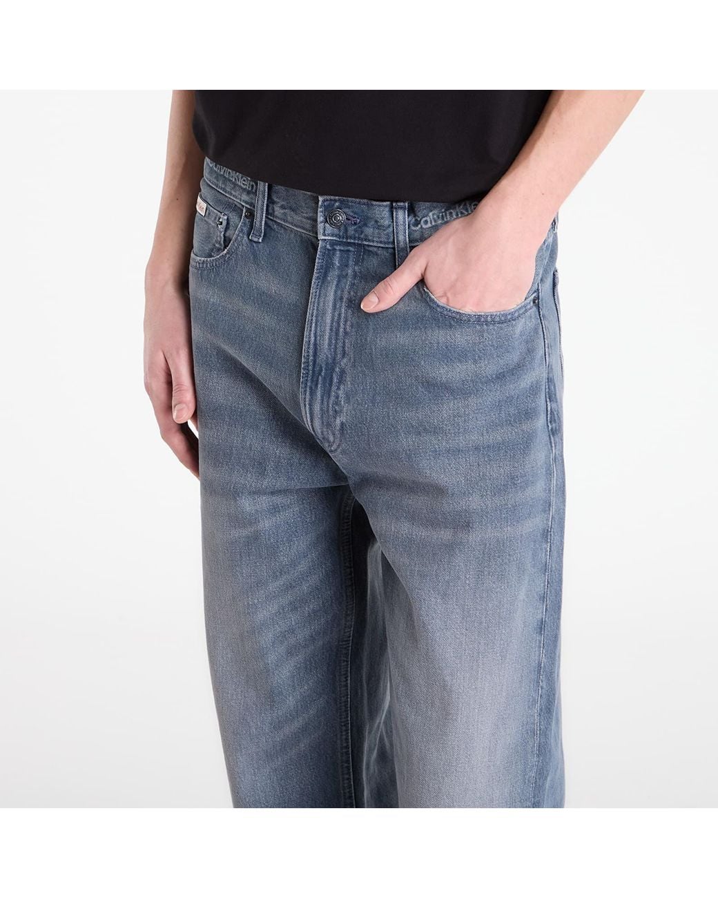 Calvin Klein Pants Jeans Baggy Ash Stone Jeans in Blue for Men | Lyst