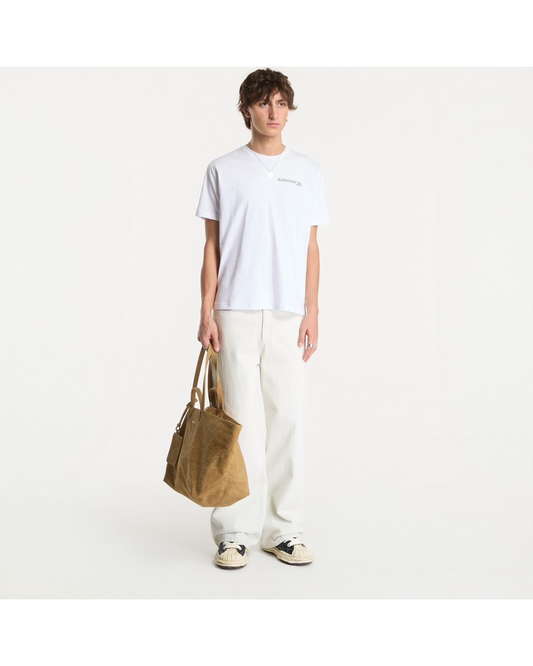 Dime White T-Shirt Grid T-Shirt for men