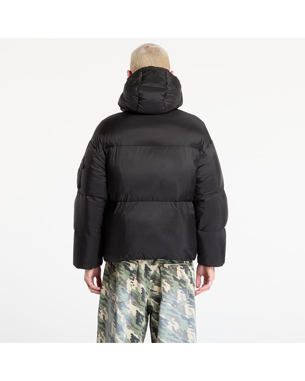 Alpha Industries Black Jacket Cloud Puffer Bomber for men