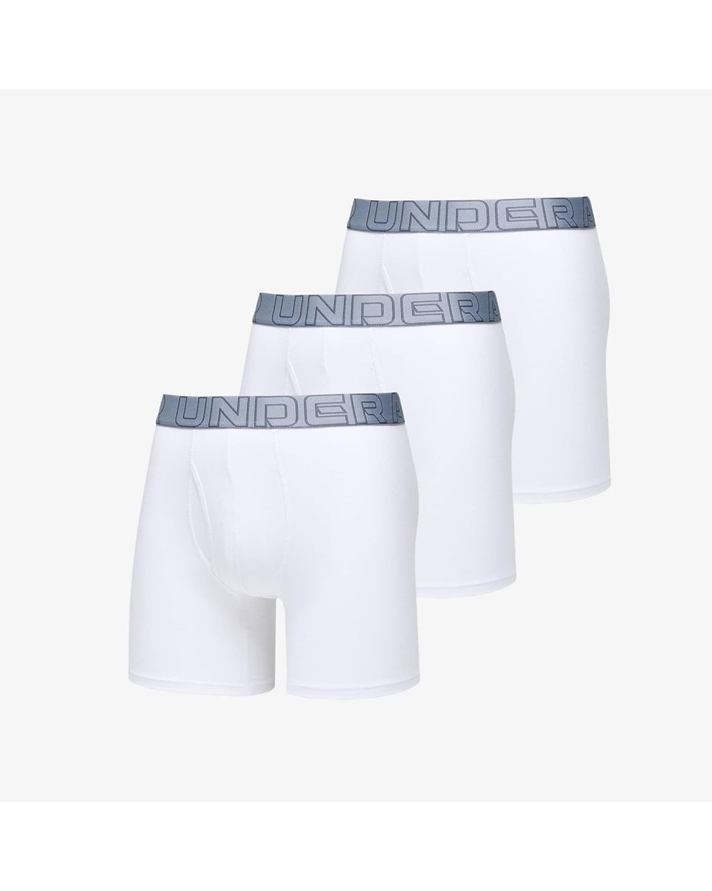 Under Armour Boxers Performance Cotton 6In 3-Pack in het Blue voor heren