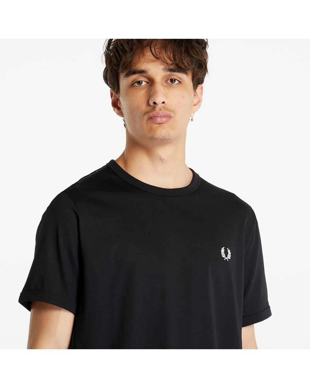 Aglietta Ringer Tee di Fred Perry in Black da Uomo