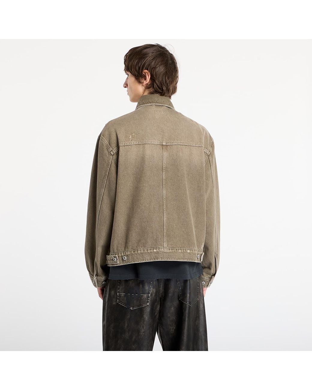 Represent Jas Collared Denim Jacket in het Brown voor heren