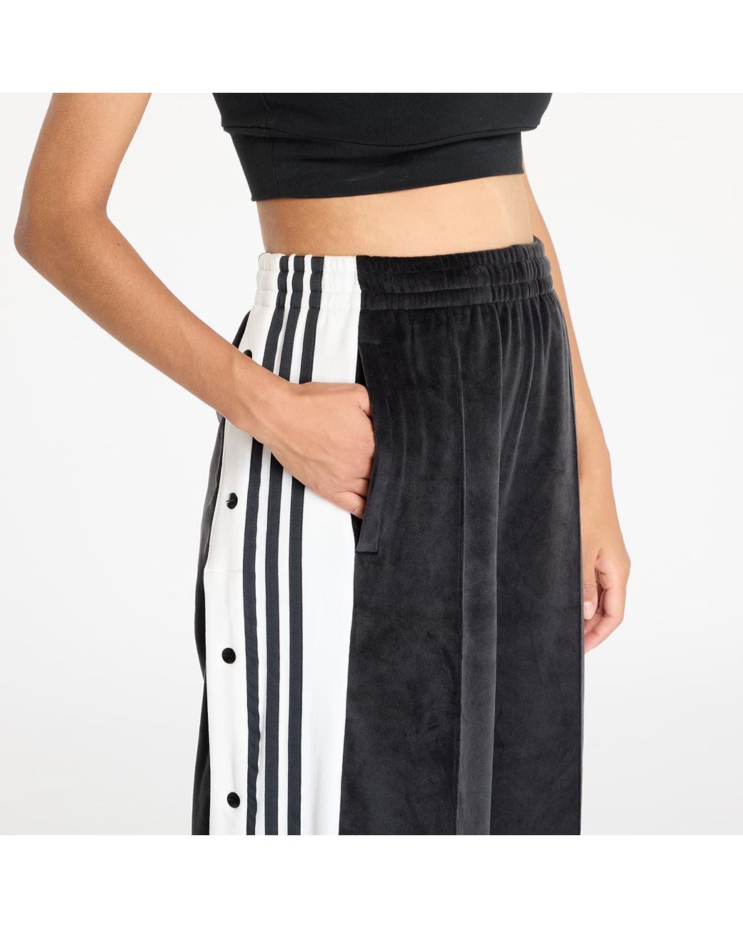 adidas Originals Velour Adibreak Track Jogger Pants in Black