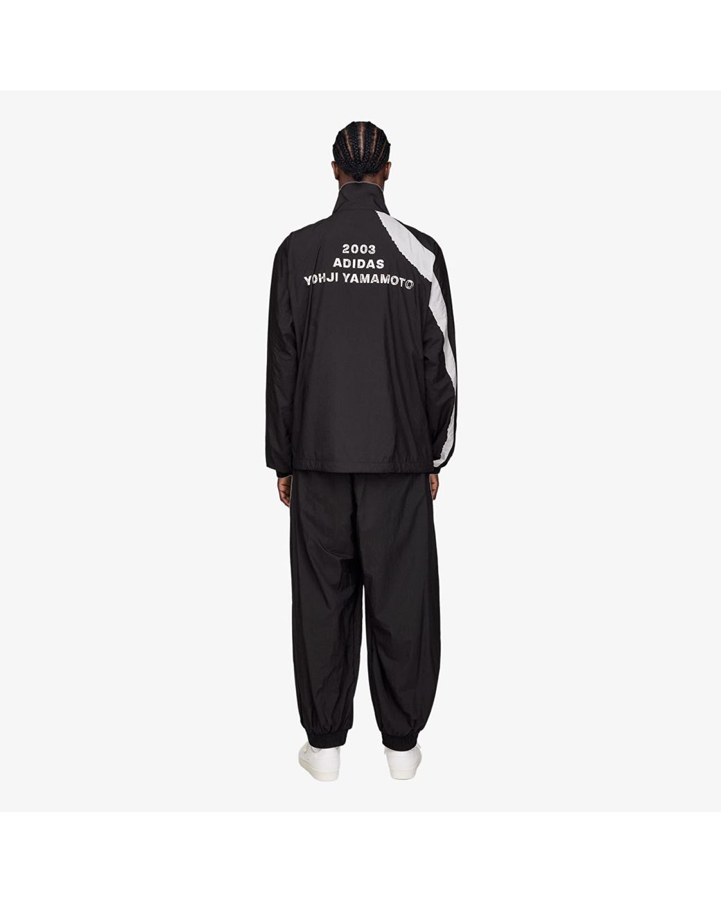 Y-3 Jas Raw Edge 3 Stripes Nylon Shell Jacket in het Black voor heren