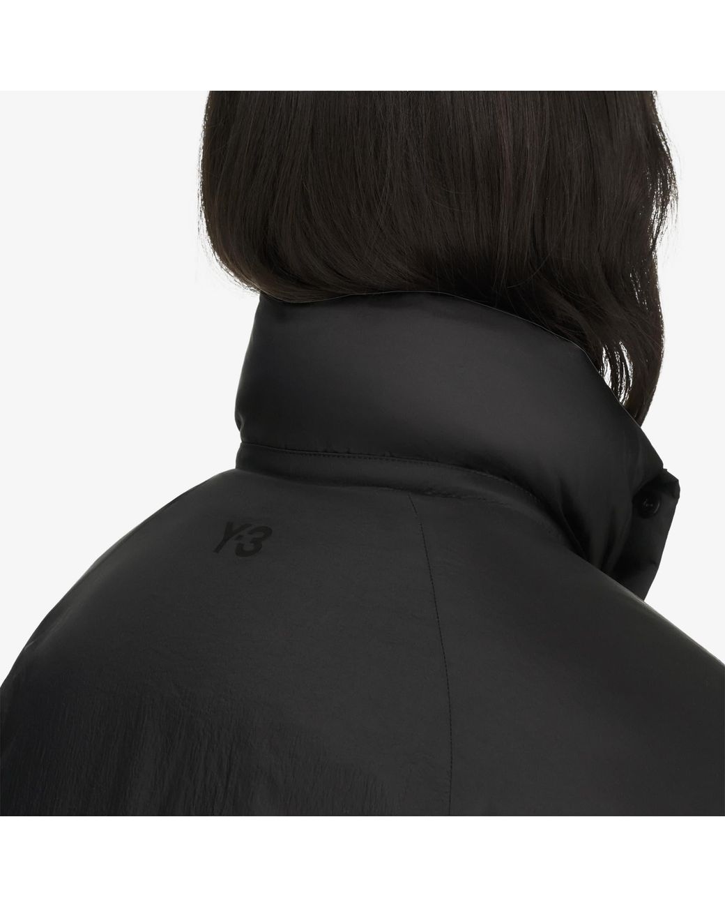 Y-3 Jas Hooded Puffer Jacket in het Black