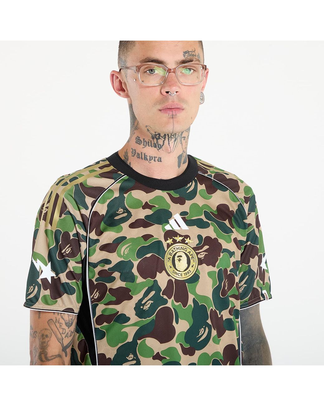 adidas Originals Adidas X Bape Jersey Top in Green for Men | Lyst
