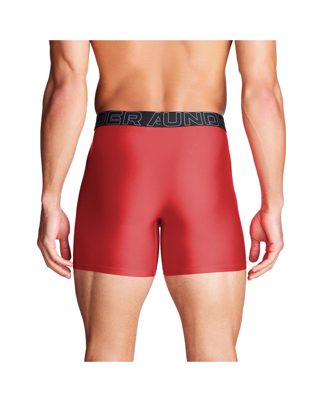 Under Armour Red M Perf Tech 6In 3-Pack for men
