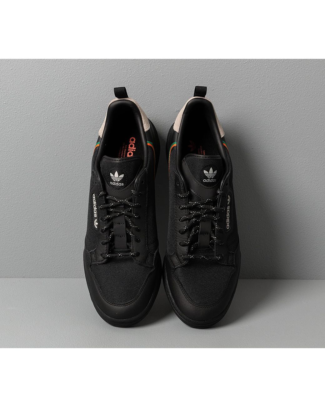 adidas continental 80 black orange