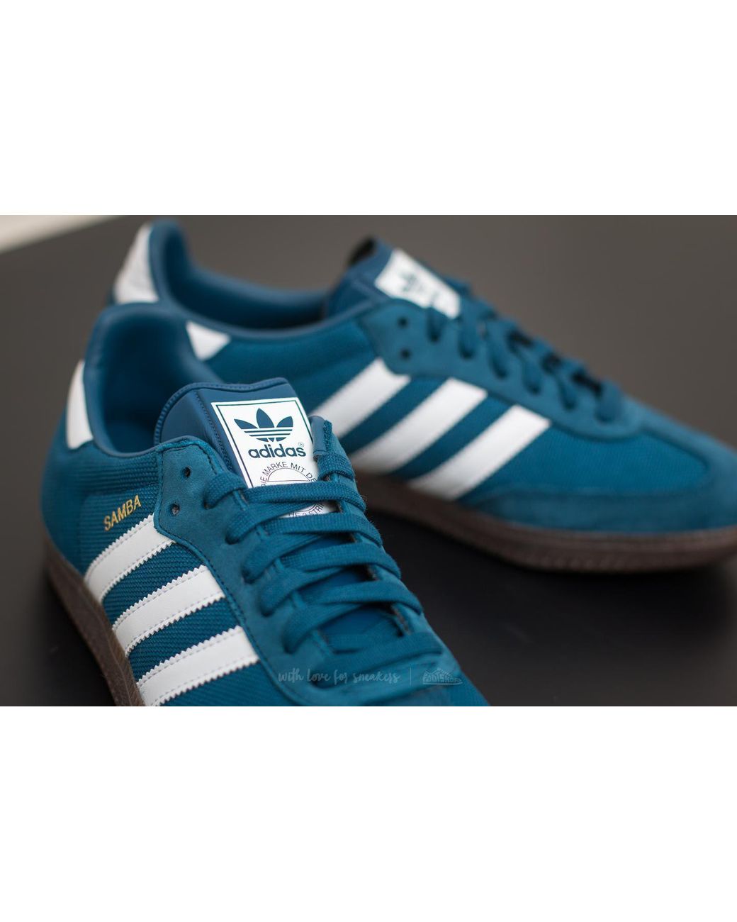 adidas Originals Leather Adidas Samba Blue Night/ Footwear White/ Gum for  Men | Lyst