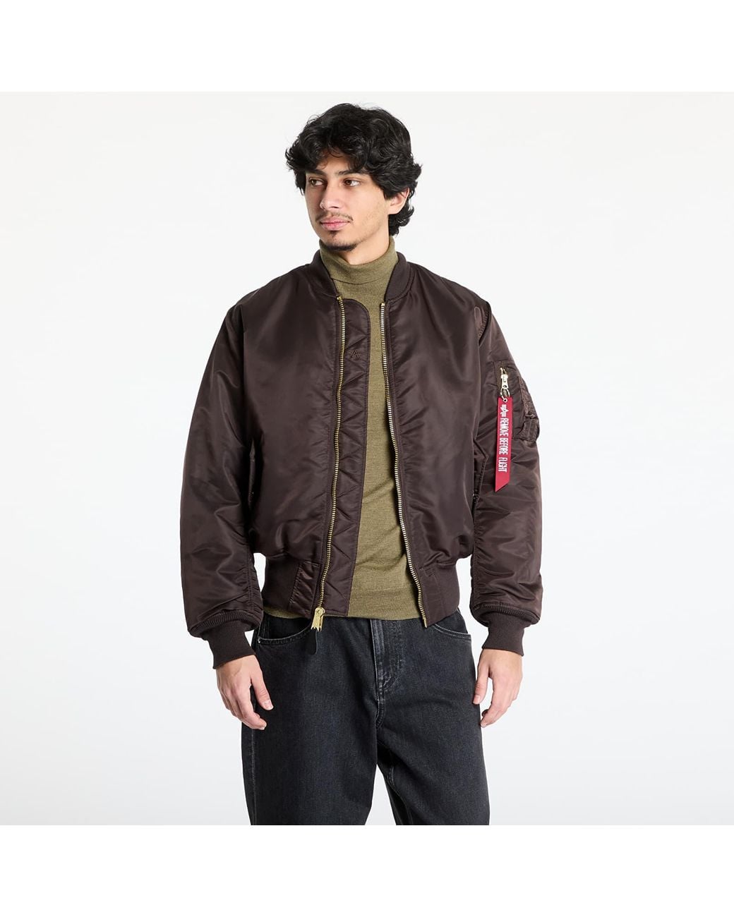 Alpha Industries Brown Jacket Inc. Ma-1 Heritage for men