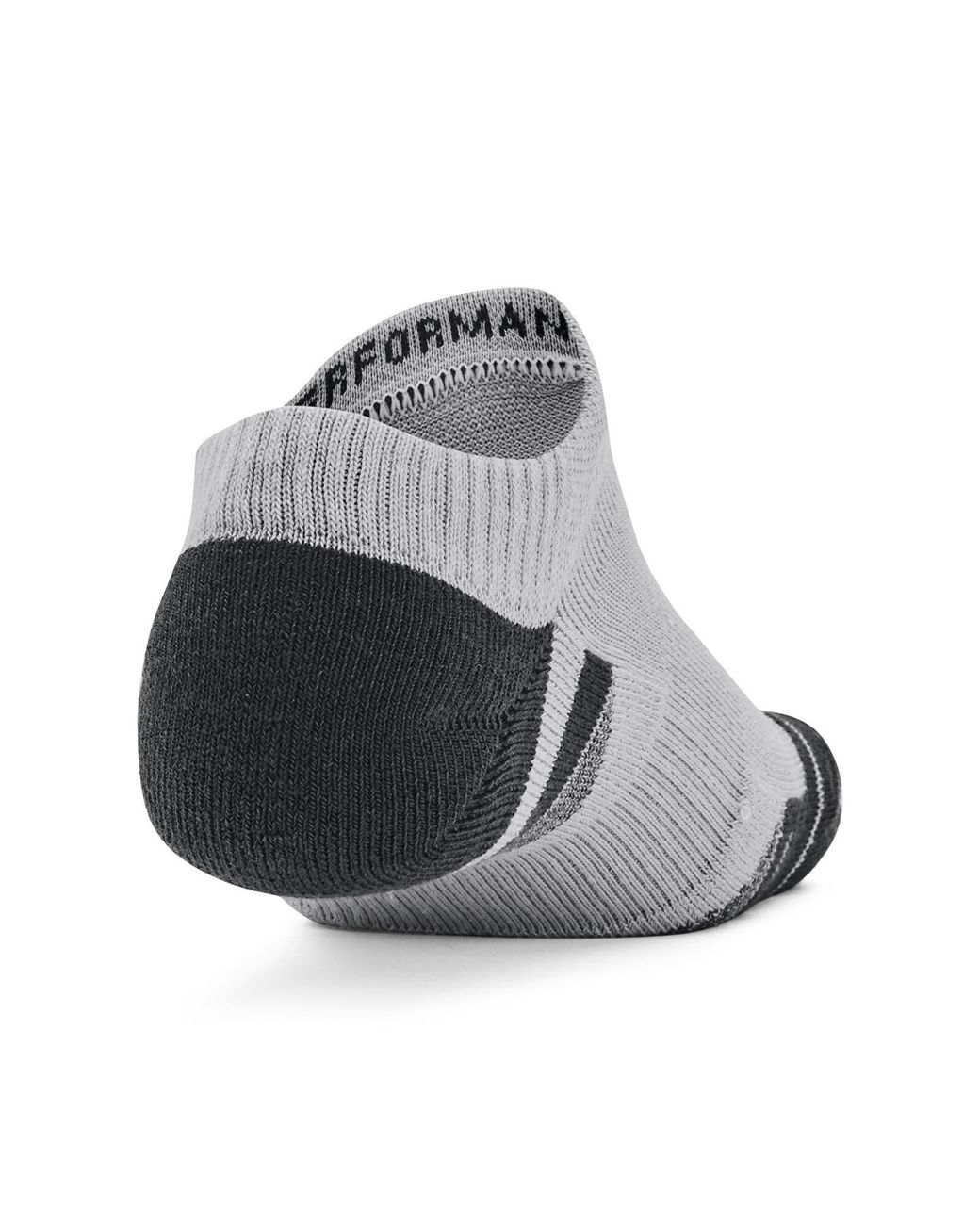 Under Armour Black Performance Tech 3-Pack No Show Socks Mod Jet