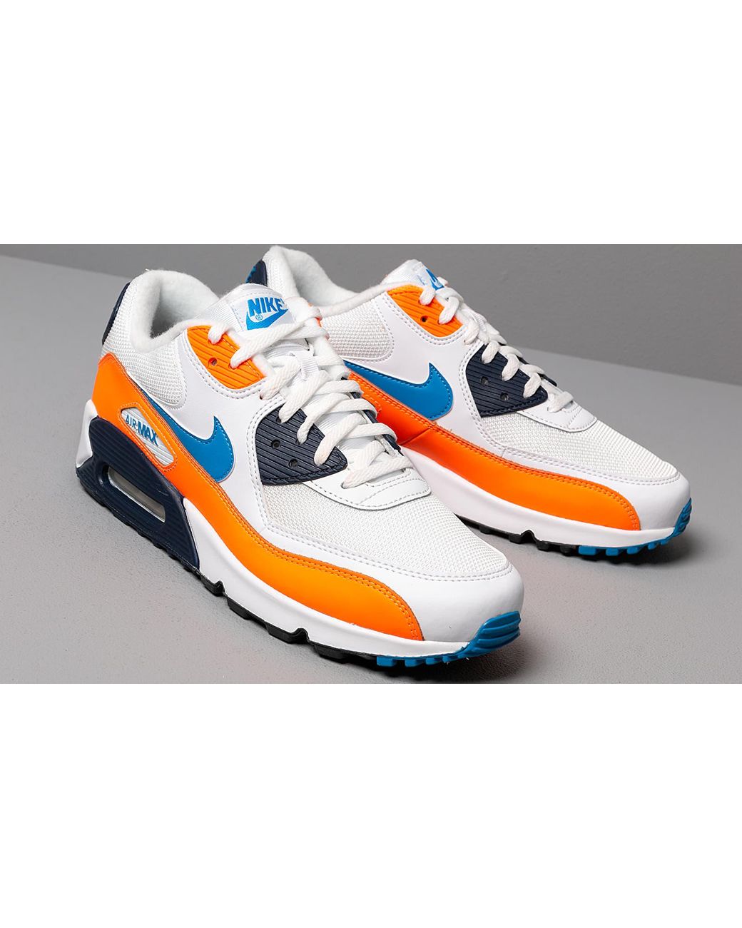 Nike Air Max 90 Essential White/ Photo Blue-total Orange for Men | Lyst
